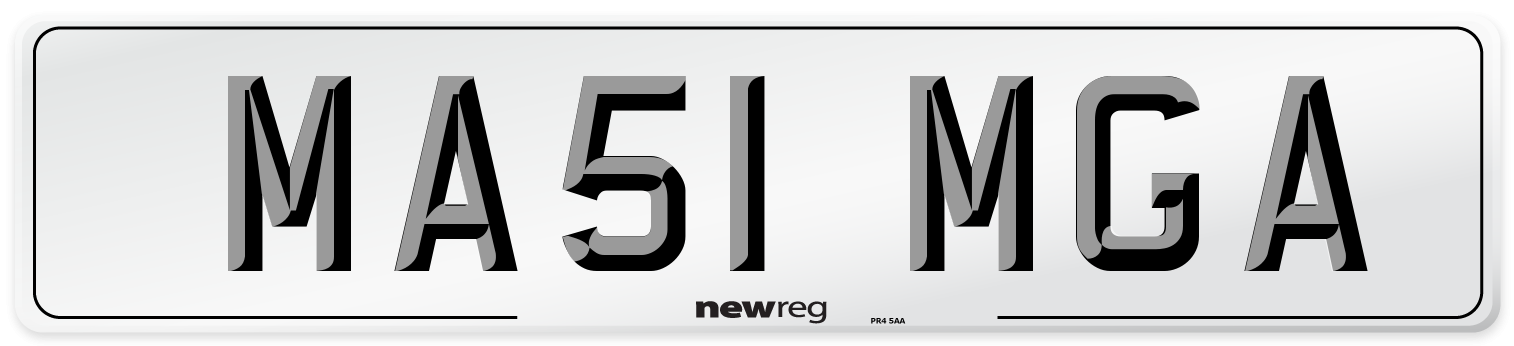 MA51 MGA Number Plate from New Reg
